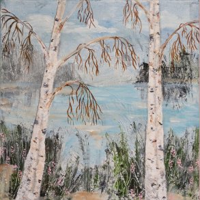 Birketr�er en vinterdag